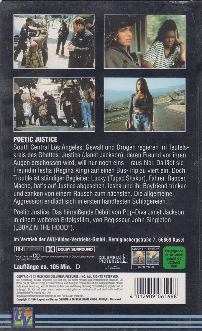 Poetic Justice (VHS - 1994 - DE)