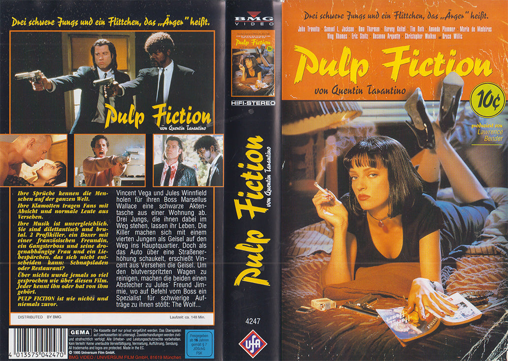 Pulp Fiction BMG Video UFA 1995 VHS Einleger