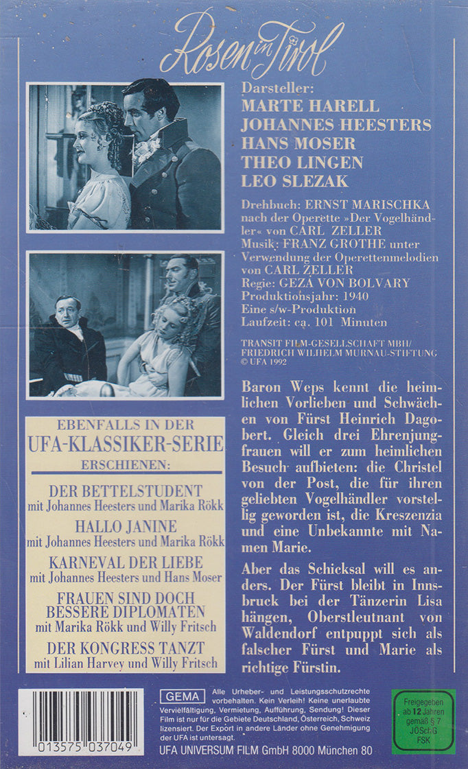 Rosen in Tirol (VHS - 1992 - DE)