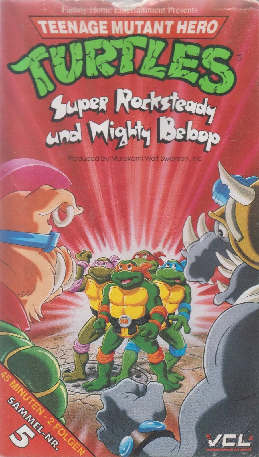 Les Tortues Ninja 5 : Super Rocksteady et Mighty Bebop (VHS - 1991 - DE)