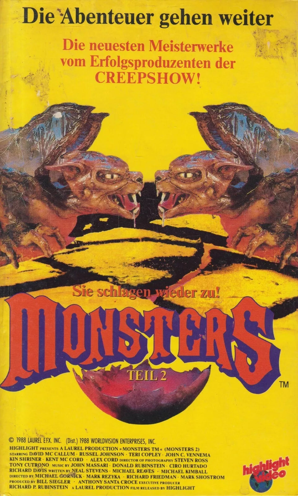 Monsters Teil 2 - Die Abenteuer gehen weiter (VHS - DE)