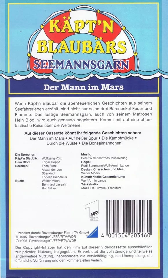 Le capitaine Bluebear et son histoire de marin : L'homme sur Mars (VHS - 1995 - DE)