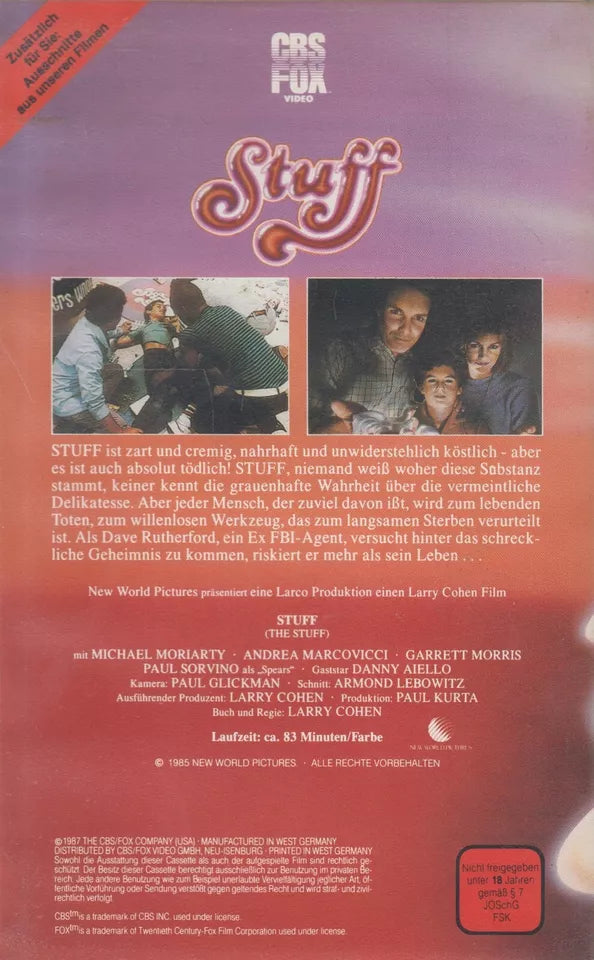 Stuff - A Deadly Treat (VHS - 1987 - DE)