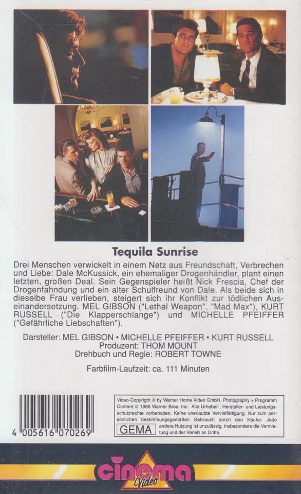 Tequila Sunrise - Un mélange dangereux (VHS - DE)
