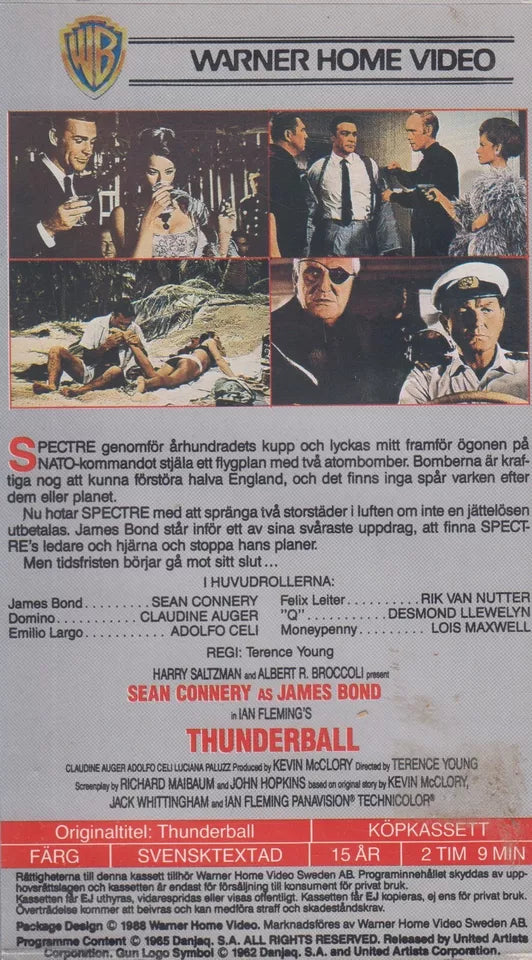 James Bond 007 - Åskbollen (VHS - 1988 - SE)