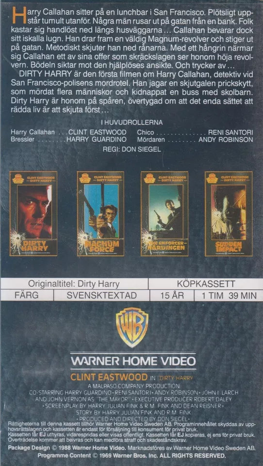 Dirty Harry (VHS - 1988 - SE)