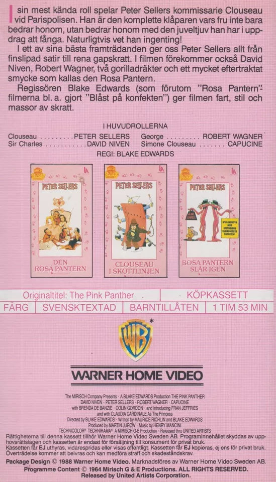 Les Panthères roses (VHS - 1988 - SE)