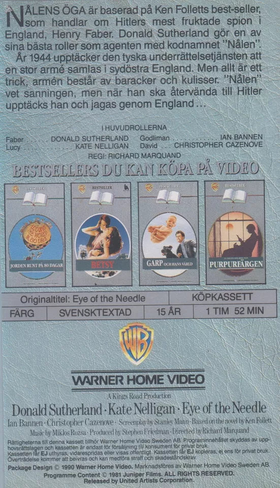 Nålens Öga (VHS - 1990 - SE)