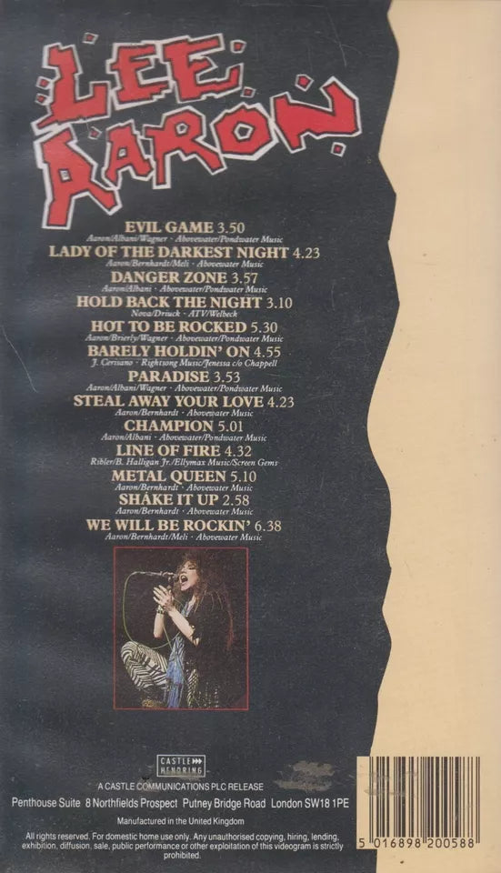 Lee Aaron : Danger Zone (VHS - Royaume-Uni)