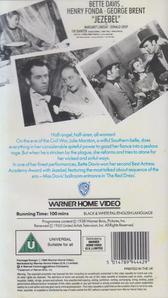 Jezebel (VHS - 1988 - UK)