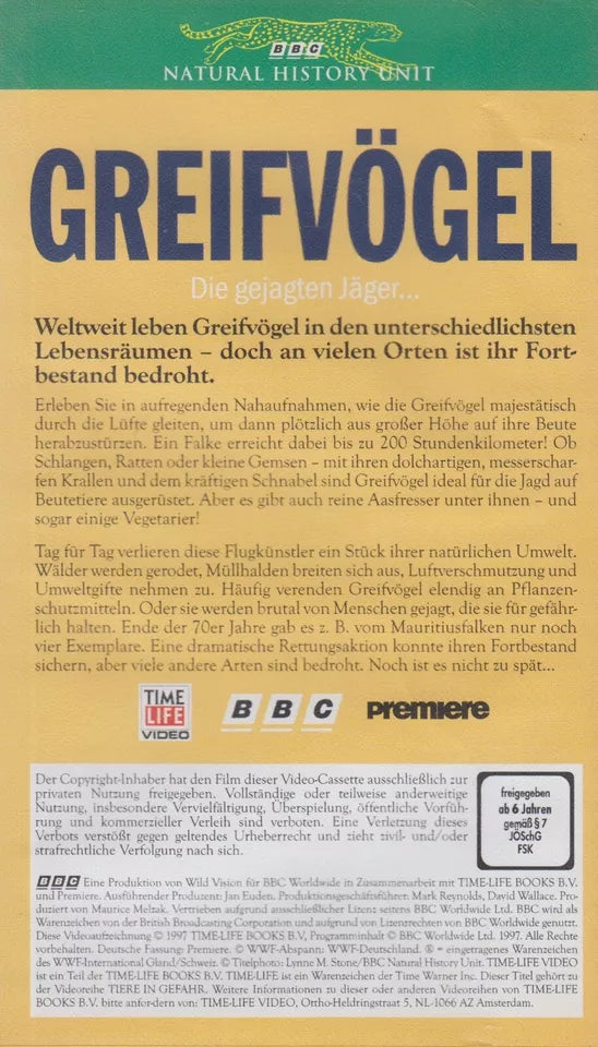 Tiere in Gefahr: Greifvögel (VHS - 1997 - DE)