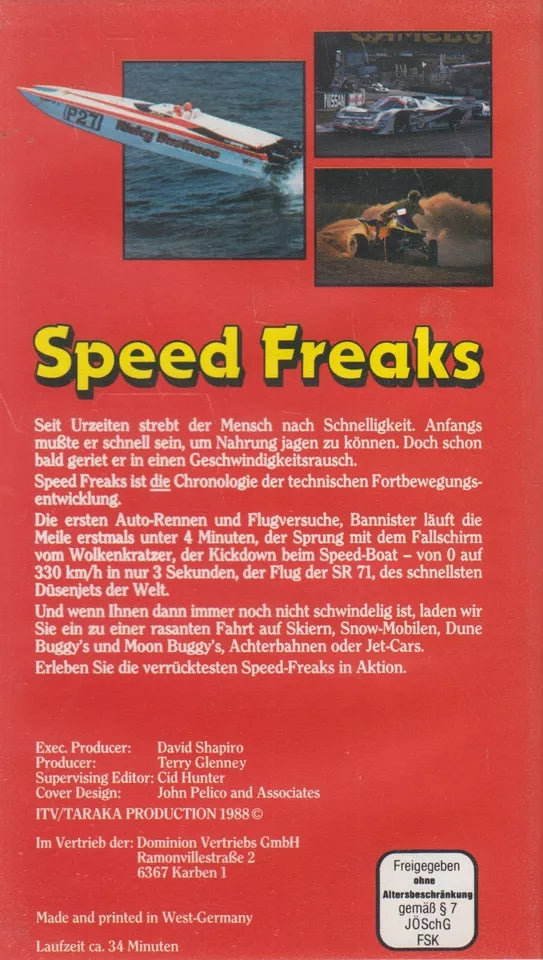 Speed Freaks - Der Mensch im Rausch der Geschwindigkeit (VHS - 1988 - DE)