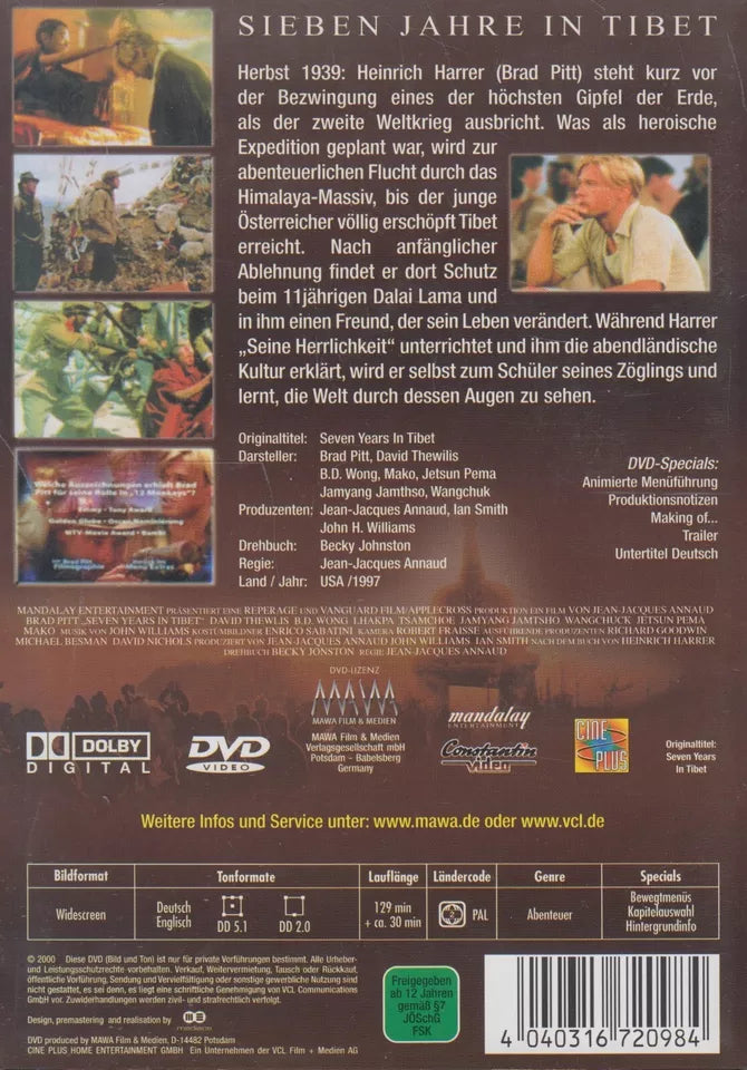 Sieben Jahre in Tibet (DVD - 2000 - DE)