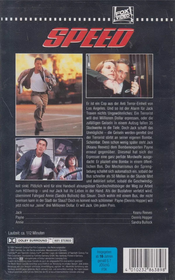 Speed (VHS - 1995 - DE)