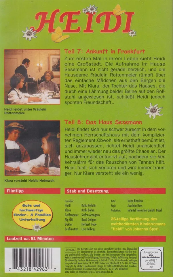 Heidi 4: Arrival in Frankfurt & The Sesemann House (VHS - 2001 - DE)