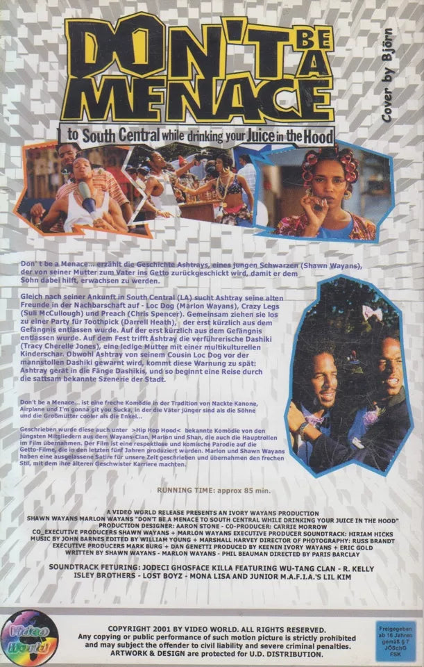 Don't Be a Menace to South Central While Drinking Your Juice in the Hood (VHS - 2001 - DE)