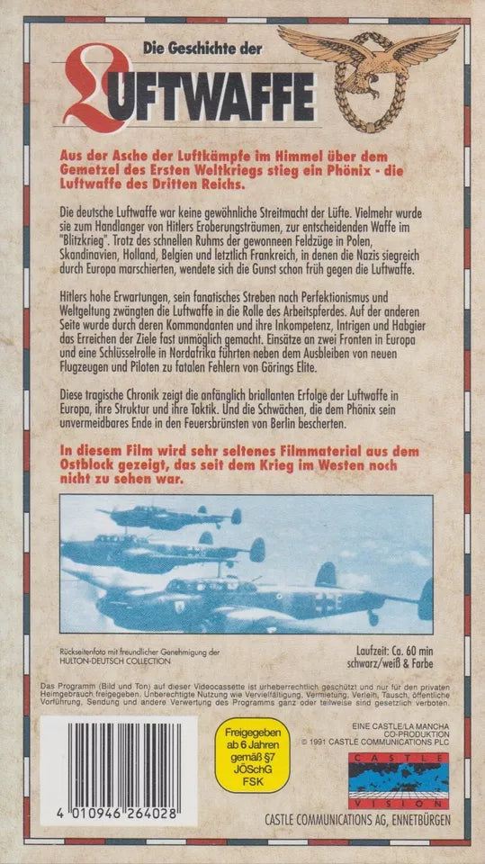 Die Geschichte der Luftwaffe - Deutsche Flieger im 2.Weltkrieg (VHS - 1991 - DE)