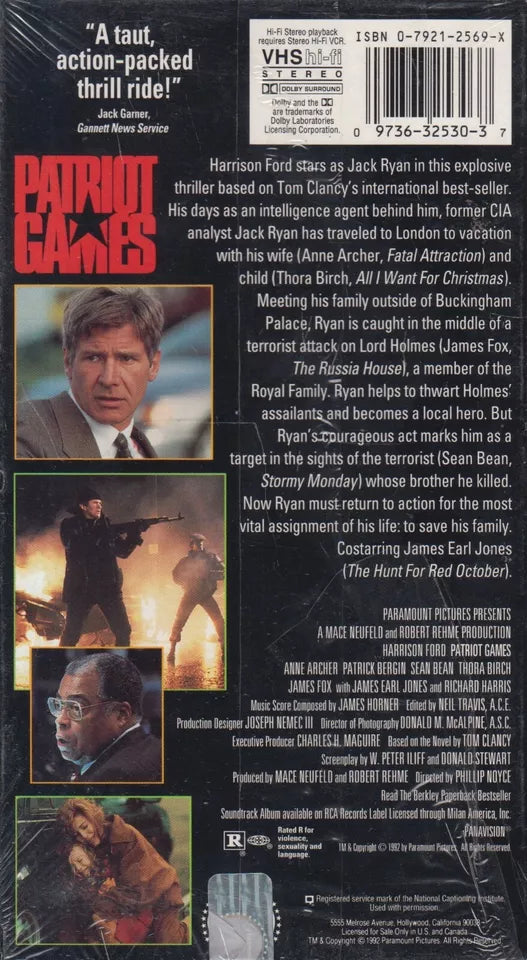 Patriot Games (VHS - 1992 - US)