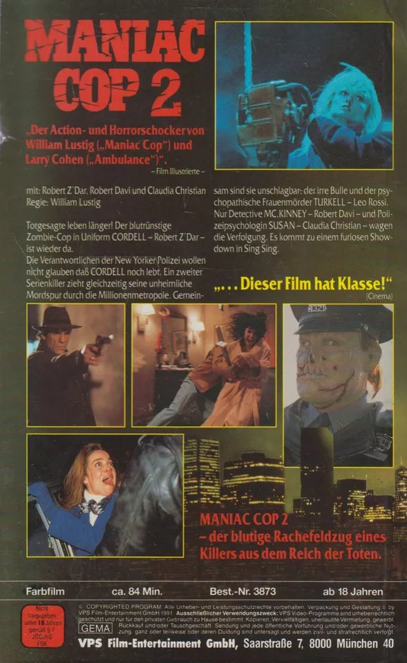Maniac Cop 2 (VHS - 1991 - DE)