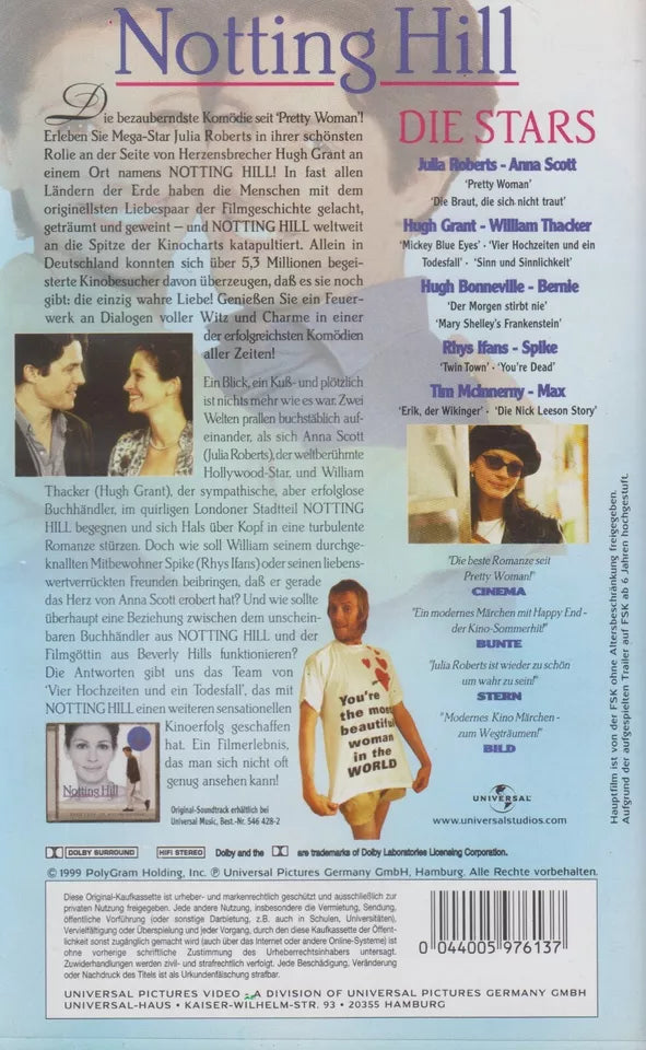 Notting Hill (VHS - 1999 - DE)