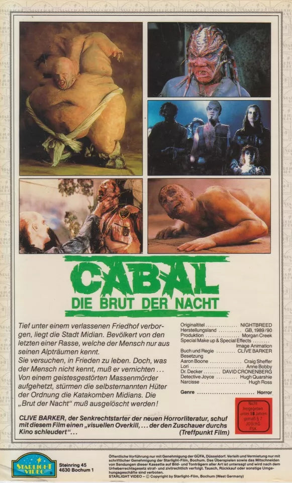 Cabal - The Brood of the Night (VHS - DE)