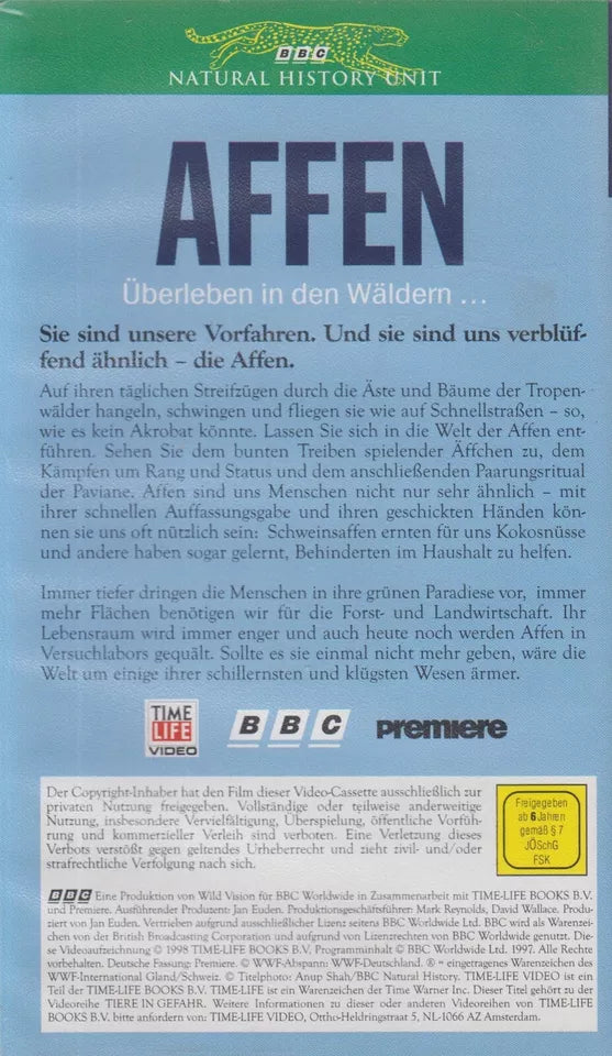 Tiere in Gefahr: Affen (VHS - 1998 - DE)