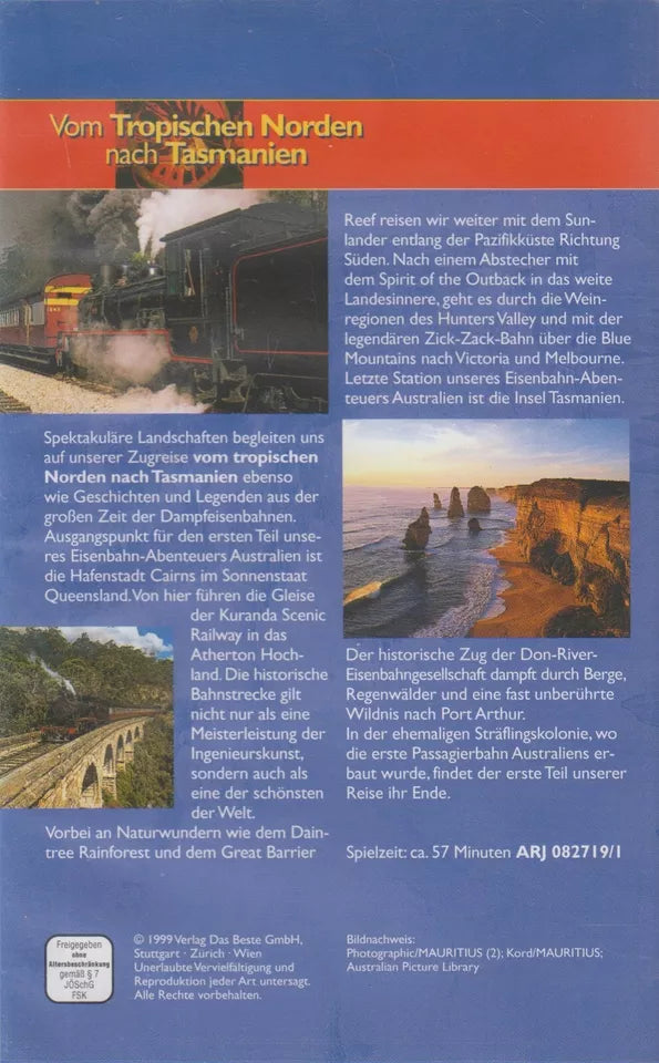 Eisenbahn-Abenteuer: Australien - Vom Tropischen Norden nach Tasmanien (VHS - 1999 - DE)
