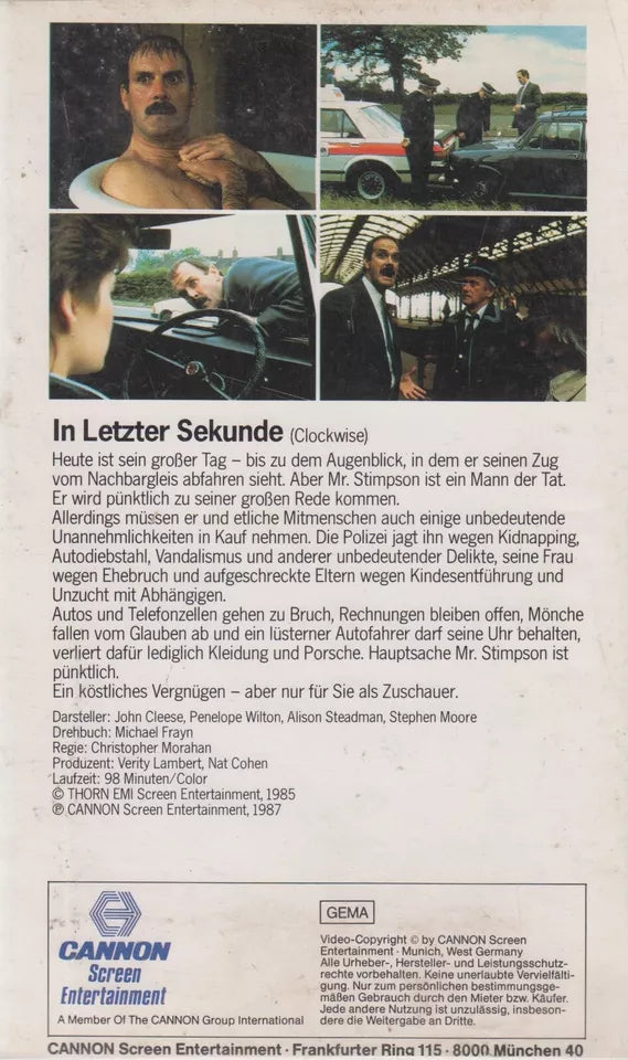 In letzter Sekunde (VHS - 1987 - DE)