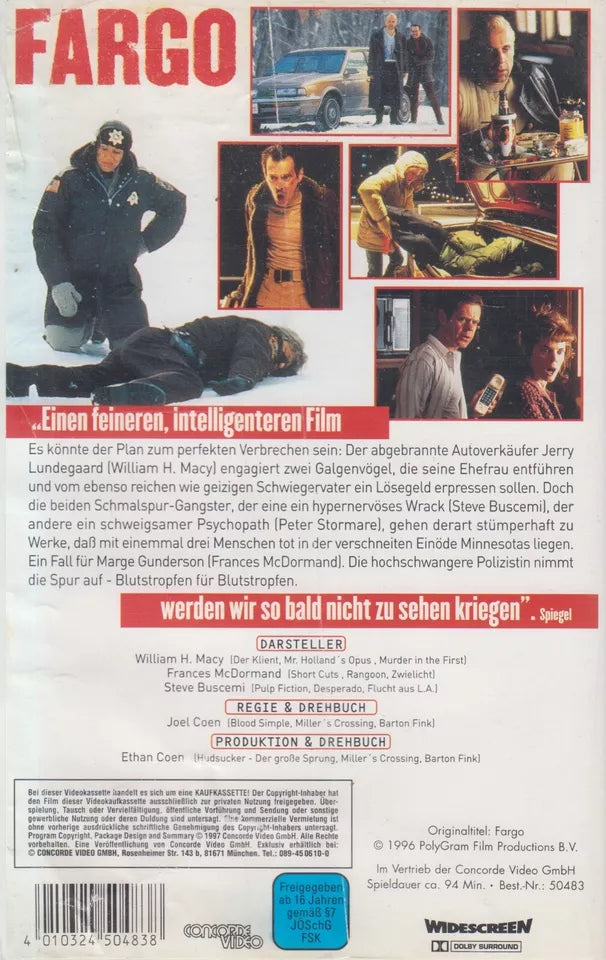 Fargo (VHS - 1997 - DE)