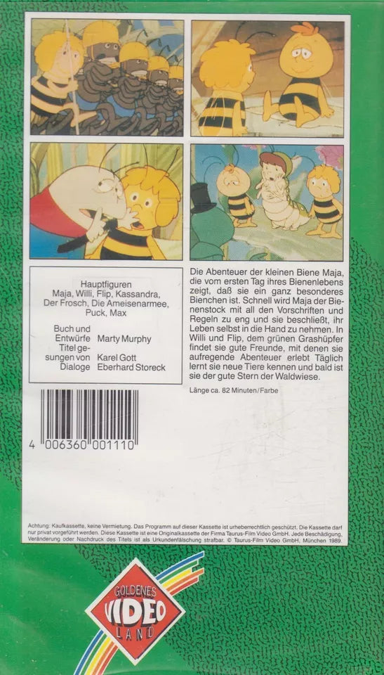 Maya the Bee: Her Most Beautiful Adventures (VHS - 1989 - DE)