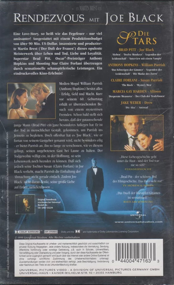 Rendezvous with Joe Black (VHS - 1999 - DE)
