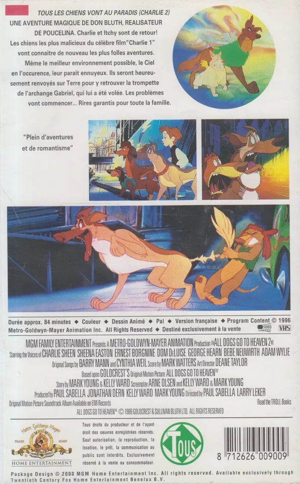 Tous les Chiens vont au Paradis 2 - Charlie 2 (VHS - 2000 - FR)