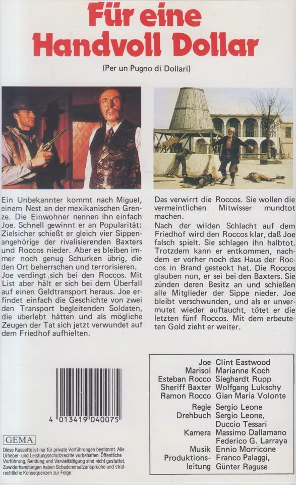 Für eine Handvoll Dollar (VHS - DE)