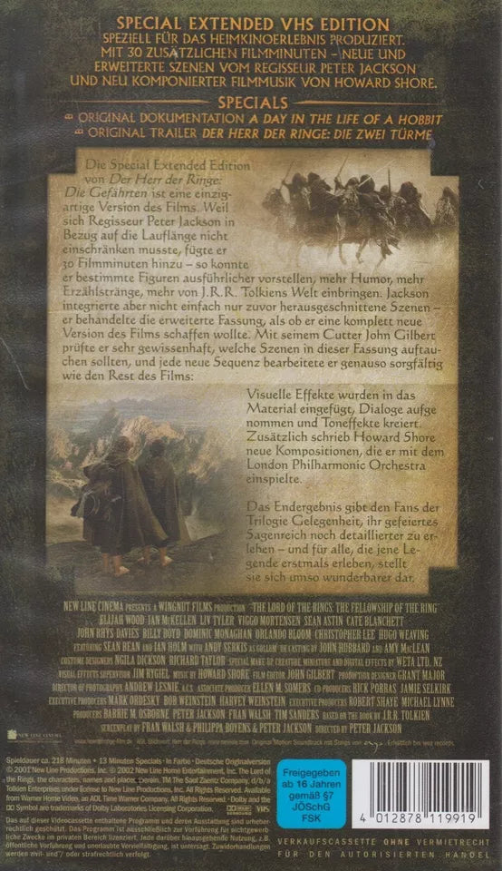 Le Seigneur des Anneaux - La Communauté de l'Anneau (Special Extended) (2xVHS - 2002 - DE)