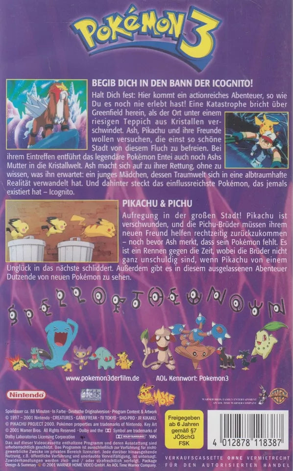 Pokémon 3 - The Spell of the Unown (VHS - 2001 - DE)