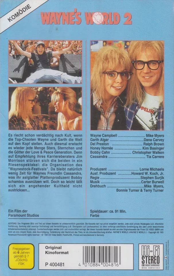 Wayne's World 2 (VHS - 1995 - DE)
