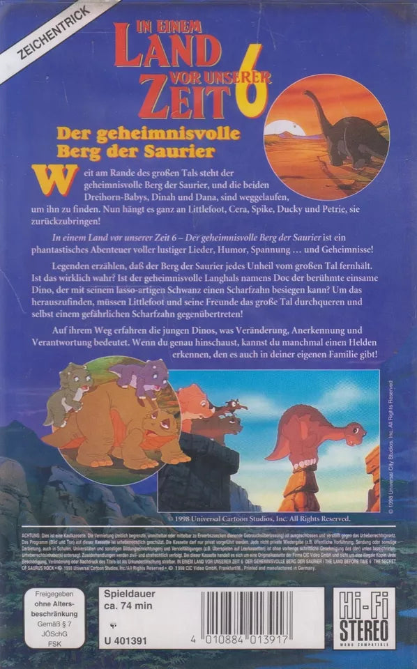 The Land Before Time 6 (VHS - 1998 - DE)