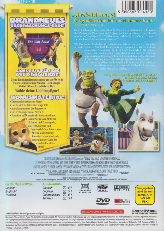Shrek 2 - Der tollkühne Held kehrt zurück (DVD - 2004 - DE)
