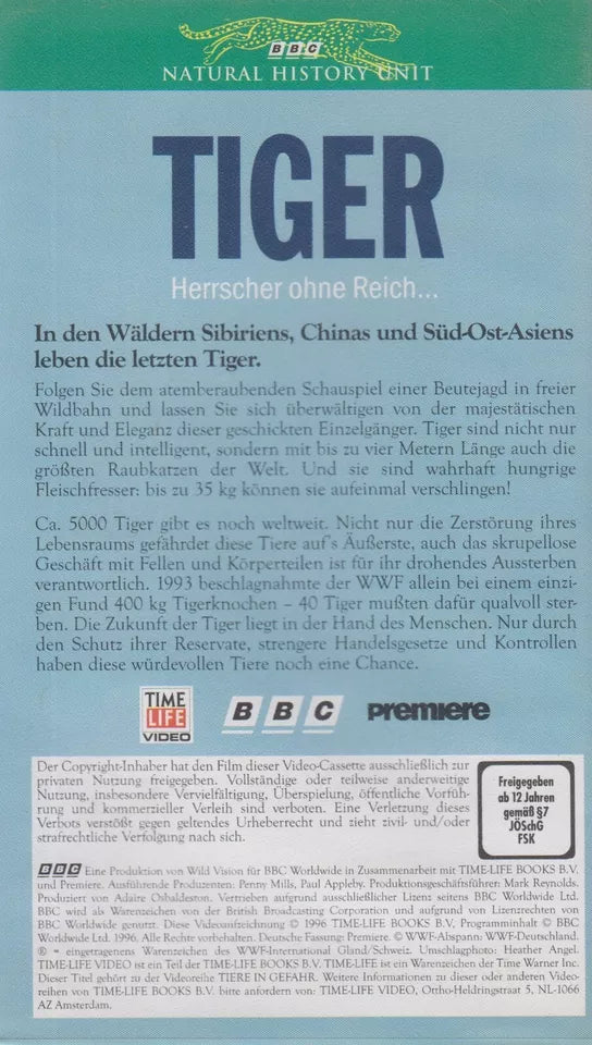 Animals in Danger: Tiger (VHS - 1996 - DE)