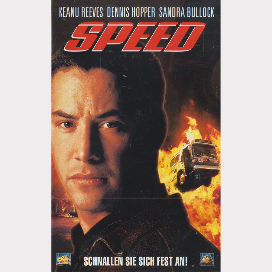 Cover des Films Speed auf VHS Kassette erschienen FoxVideo im Jahr 1995