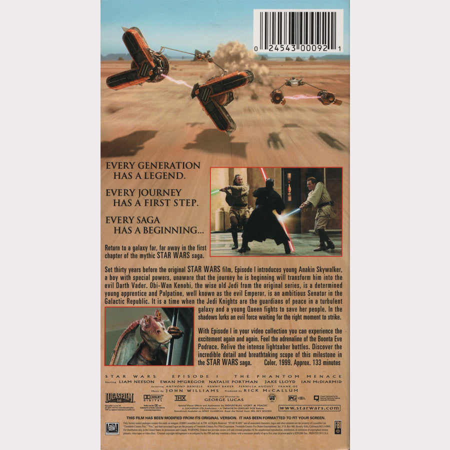Star Wars I - The Phantom Menace (VHS - 2000 - US)