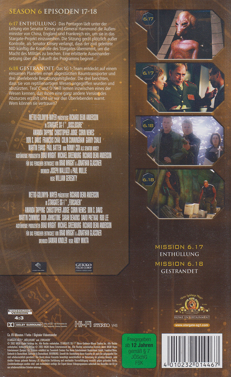 Stargate Command SG-1: 64 - Revelation & Stranded (VHS - 2002 - DE)