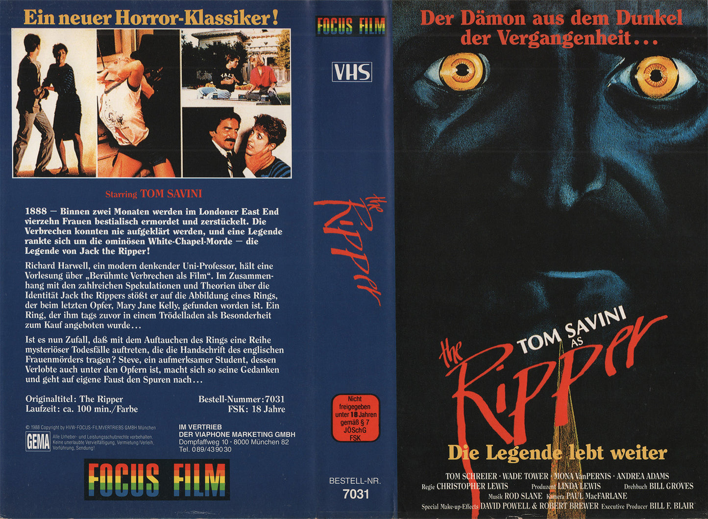 The Ripper (VHS - 1988 - DE)