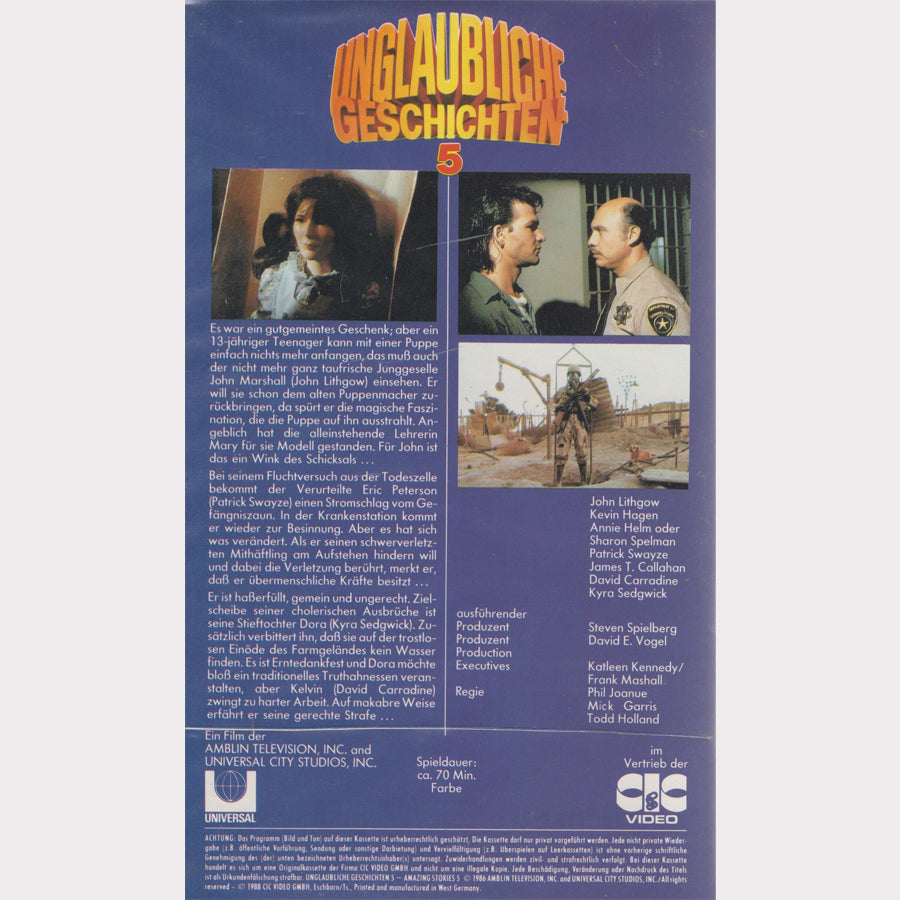 Unglaubliche Geschichten 5 (VHS - 1988 - DE)