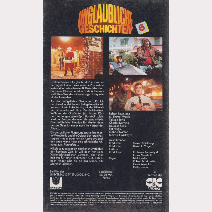 Unglaubliche Geschichten 6 (VHS - 1988 - DE)