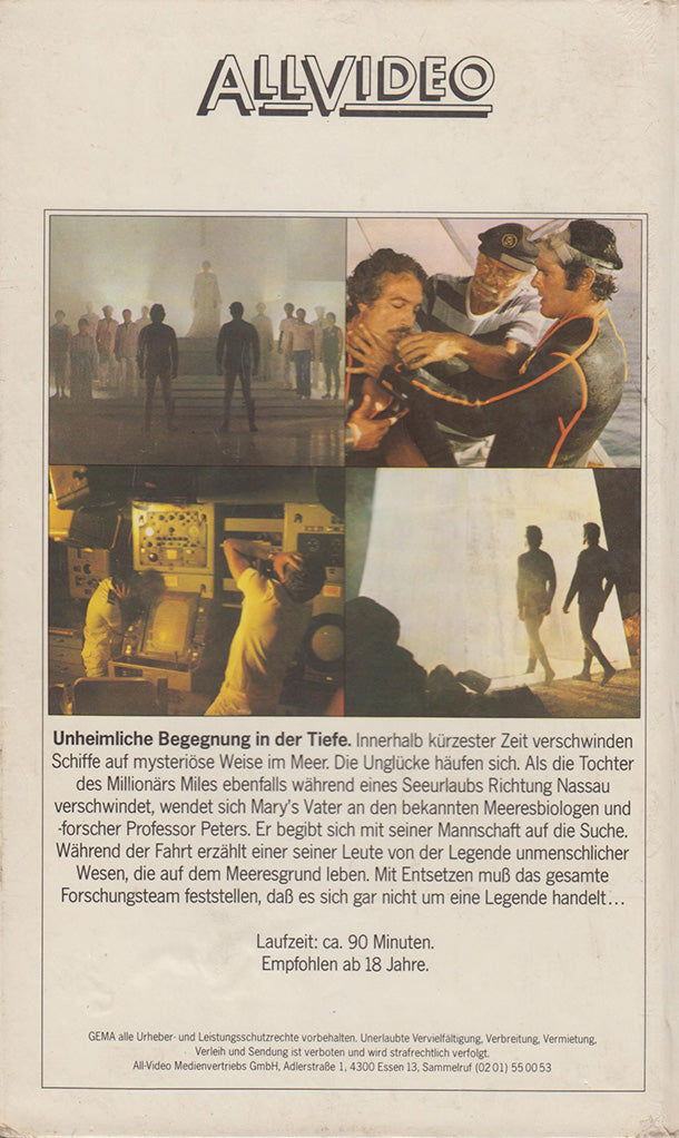Unheimliche Begegnung in der Tiefe All-Video VHS Cover back
