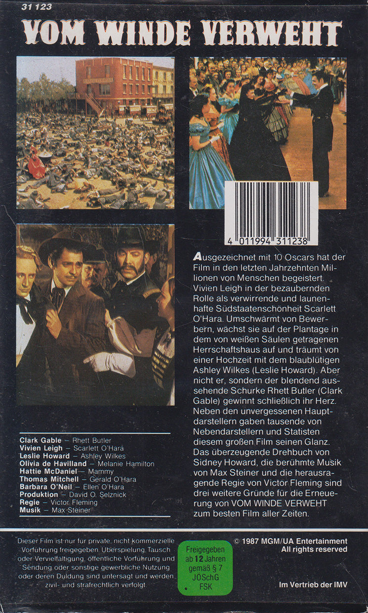 Vom Winde verweht (VHS - 1987 - DE)