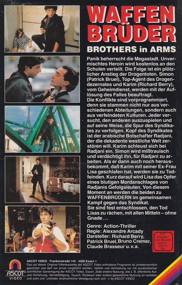 Waffenbrüder Brothers in Arms Ascot Video VHS Cover back
