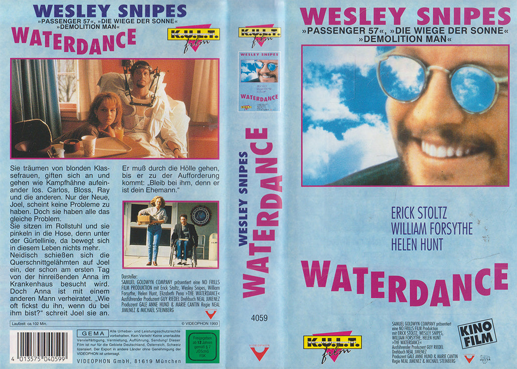 Einleger des Films Waterdance erschienen bei K.U.L.T. Film und Videophon im Jahr 1993