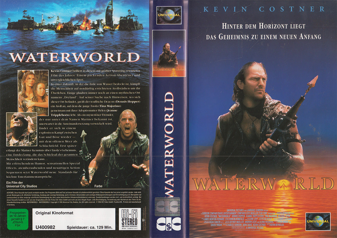 Waterworld Universal CIC 1996 VHS Kassette Einleger